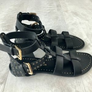 BARBARA BARBIERI Black Gold Gladiator Sandal 6